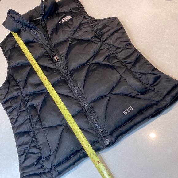 THE NORTH FACE 550 Girl BLACK Nylon QUILTED Goose Down PUFFER VEST Size L ⭐️⭐️⭐️ - Picture 4 of 14